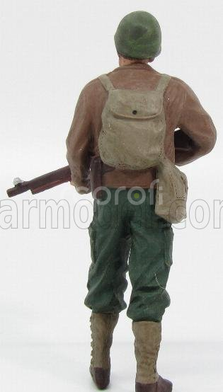 American diorama Figures Soldato Americano Con Fucile - Usa Soldier Ii With Rifle Gun 1:18 Zelená Hnědá