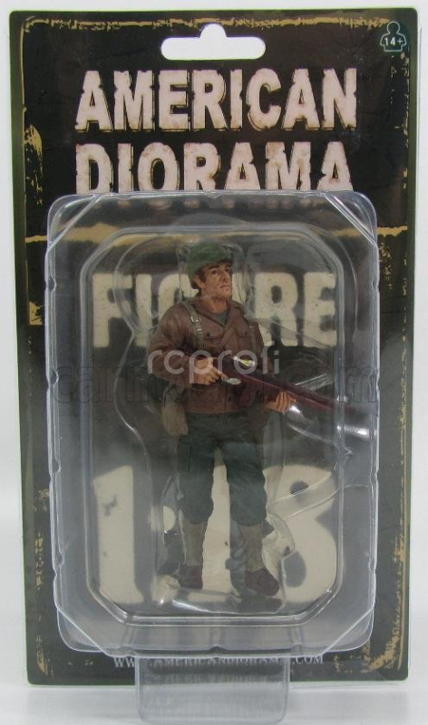 American diorama Figures Soldato Americano Con Fucile - Usa Soldier Ii With Rifle Gun 1:18 Zelená Hnědá