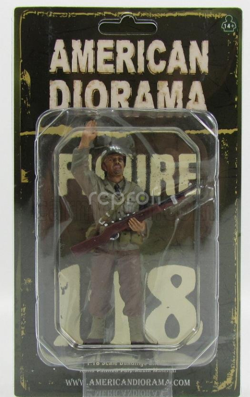 American diorama Figures Soldato Poliziotto Militare Con Fucile - Miltary Police Soldier I With Rifle Gun 1:18 Zelená Hnědá