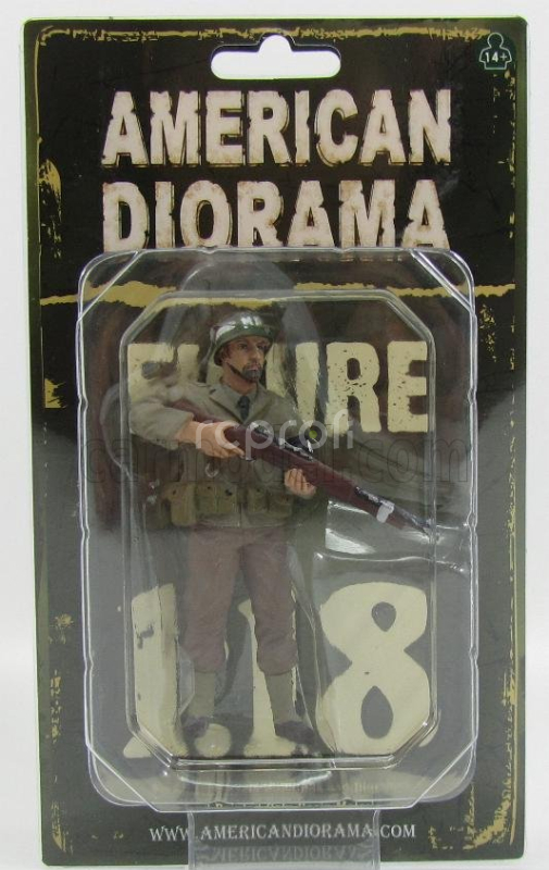 American diorama Figures Soldato Poliziotto Militare Con Fucile - Miltary Police Soldier Iv With Rifle Gun 1:18 Zelená Hnědá