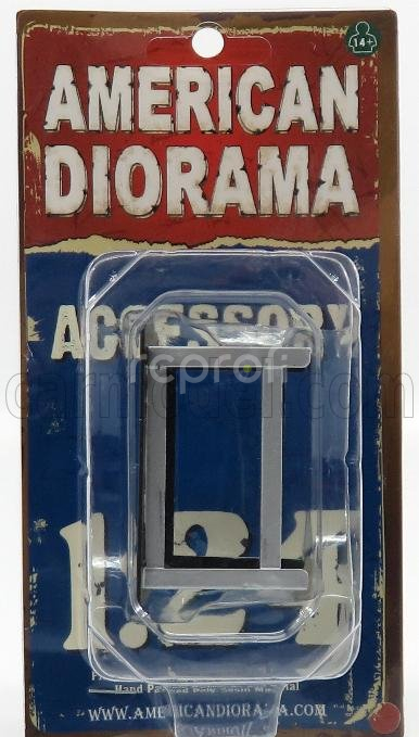 American diorama Figures Work Table - Tavolo In Metallo Da Lavoro 1:24 Stříbrná Černá