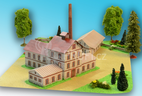 Anenský důl Příbram - papírový model 1:200