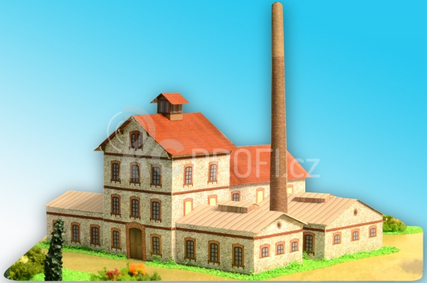 Anenský důl Příbram - papírový model 1:200