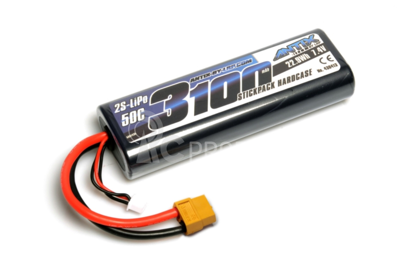 ANTIX by LRP 3100mAh - 7.4V - 50C LiPo Car Stickpack Hardcase - XT60 konektor