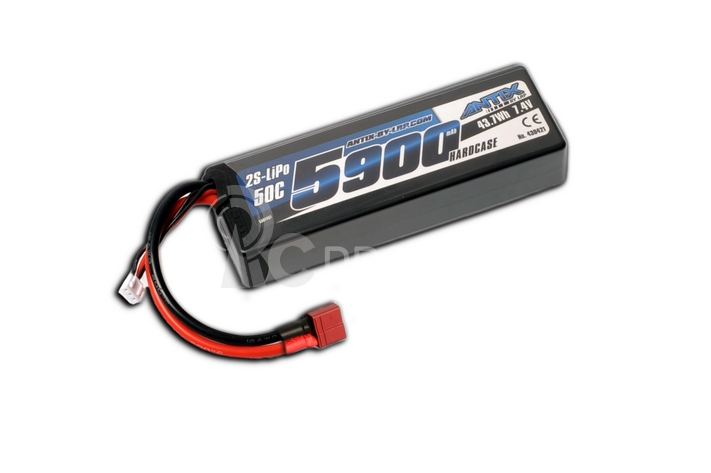 ANTIX by LRP 5900mAh - 7.4V - 50C LiPo Car Stickpack Hardcase - T-DYN konektor