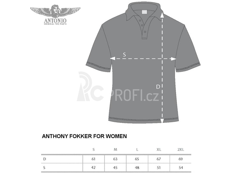 Antonio dámská polokošile Anthony Fokker M