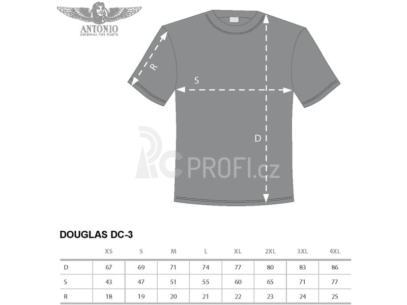Antonio pánské tričko Douglas DC-3 L