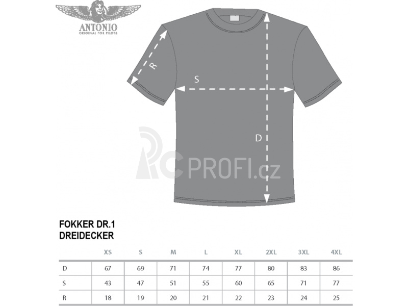 Antonio pánské tričko Fokker DR.1 S