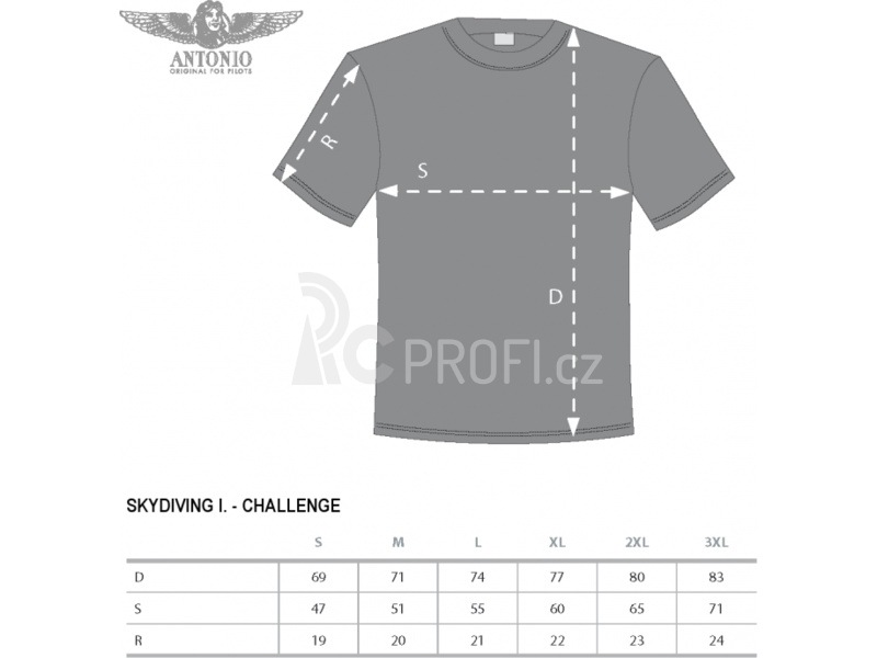 Antonio pánské tričko Skydiving Challenge L