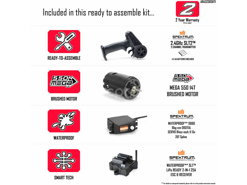 RC auto Arrma Gorgon 1:10 Kit Smart RTA, čirá