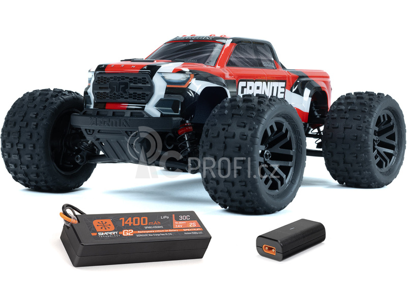 RC auto Arrma Granite Grom 1:18 4WD Smart RTR, červená