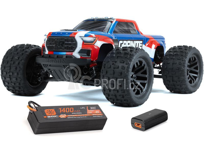 RC auto Arrma Granite Grom 1:18 4WD Smart RTR, modrá