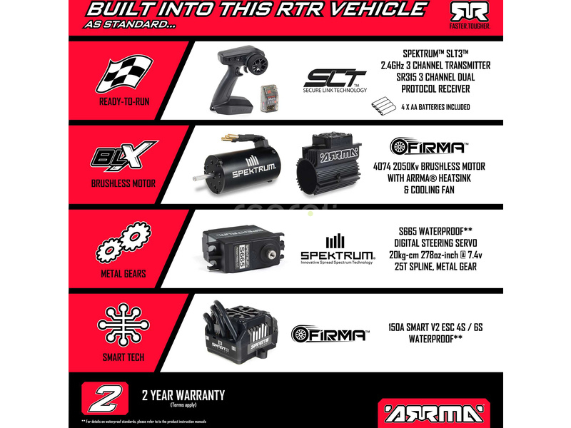 RC auto Arrma Kraton 6S BLX V6 1:8 4WD Extreme Bash RTR, černá