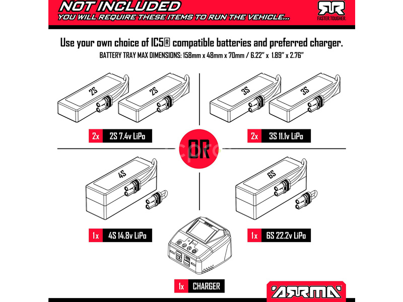 RC auto Arrma Kraton 6S BLX V6 1:8 4WD Extreme Bash RTR, černá