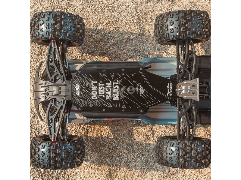 RC auto Arrma Kraton 6S V6 BLX 1:8 4WD RTR, modrá/oranžová
