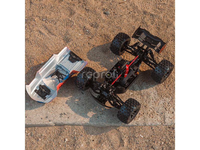RC auto Arrma Kraton 6S V6 BLX 1:8 4WD RTR, modrá/růžová