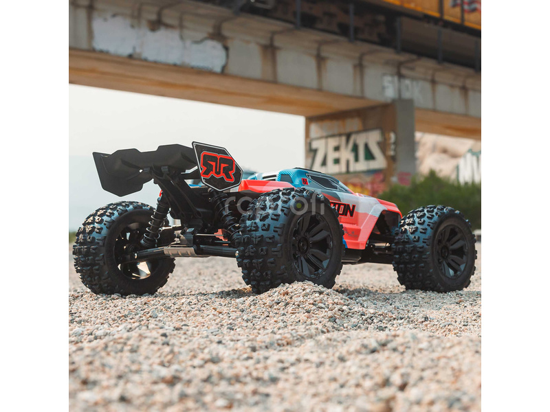 RC auto Arrma Kraton 6S V6 BLX 1:8 4WD RTR, modrá/růžová