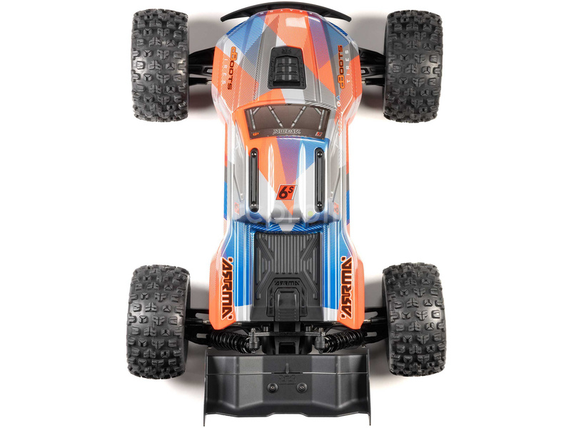RC auto Arrma Kraton 6S V6 BLX 1:8 4WD RTR, modrá/růžová