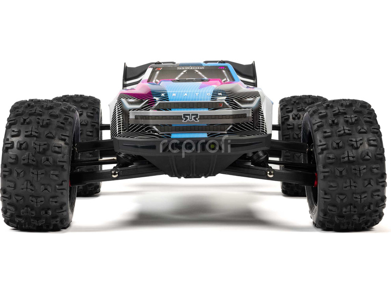 RC auto Arrma Kraton 6S V6 BLX 1:8 4WD RTR, modrá/růžová