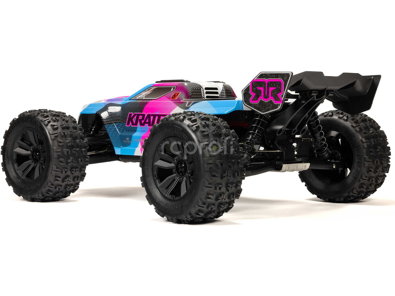 RC auto Arrma Kraton 6S V6 BLX 1:8 4WD RTR, modrá/růžová