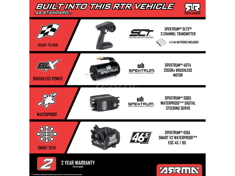 RC auto Arrma Kraton 6S V6 BLX 1:8 4WD RTR, modrá/růžová
