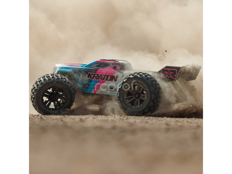 RC auto Arrma Kraton 6S V6 BLX 1:8 4WD RTR, modrá/růžová
