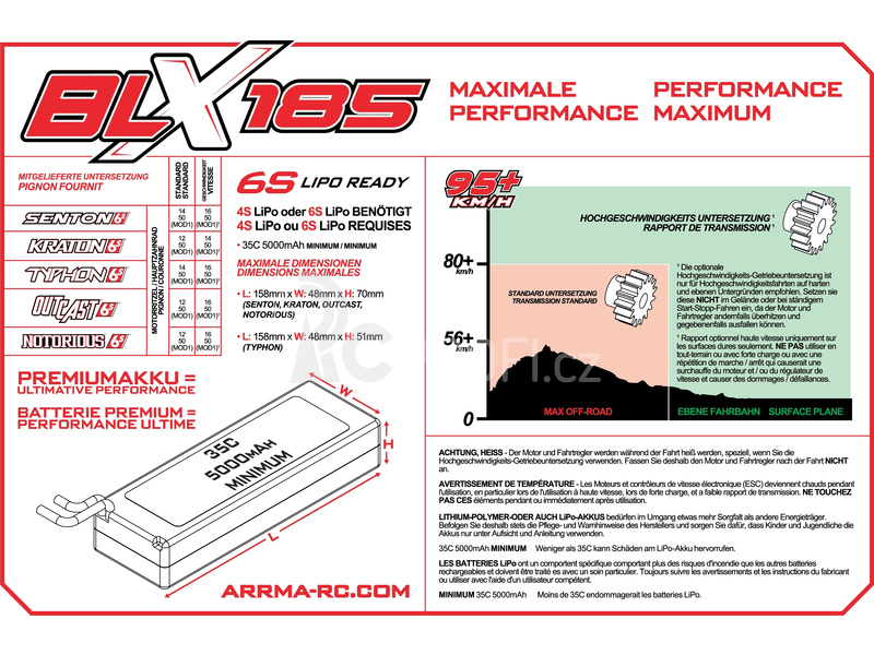 Arrma Notorious 6S BLX 1:8 4WD RTR černá