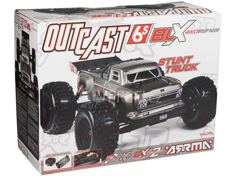 Arrma Outcast 6S BLX 1:8 4WD RTR stříbrná