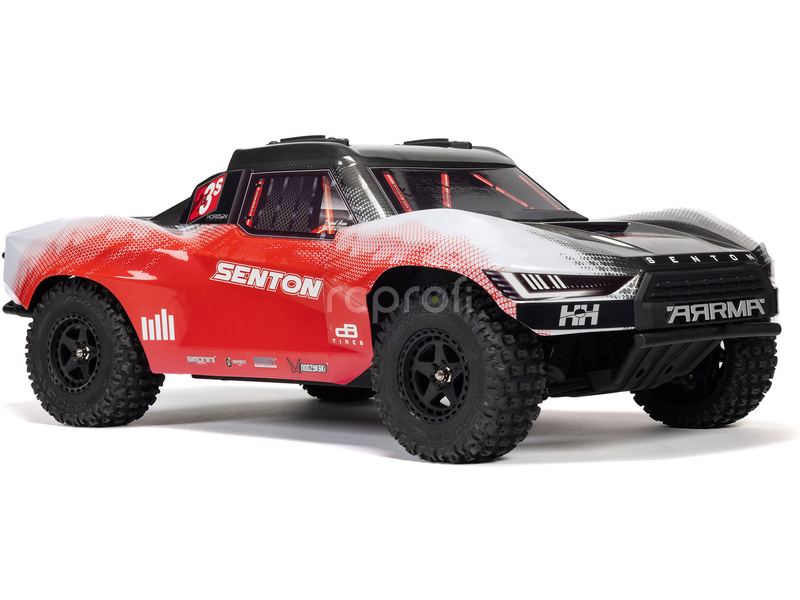 RC auto Arrma Senton 223S BLX 4WD 1:10 RTR DSC, červená