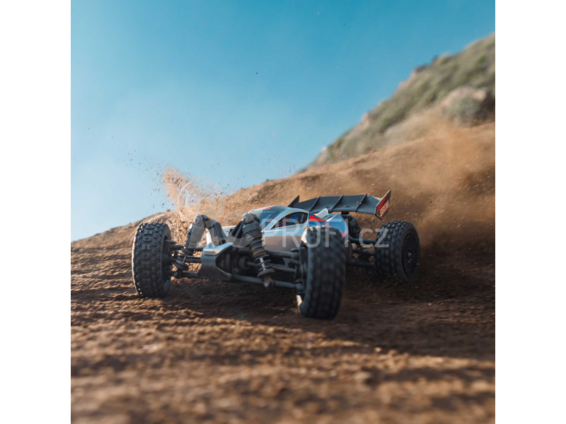 RC auto Arrma Typhon Grom 1:18 4WD Smart RTR, červená