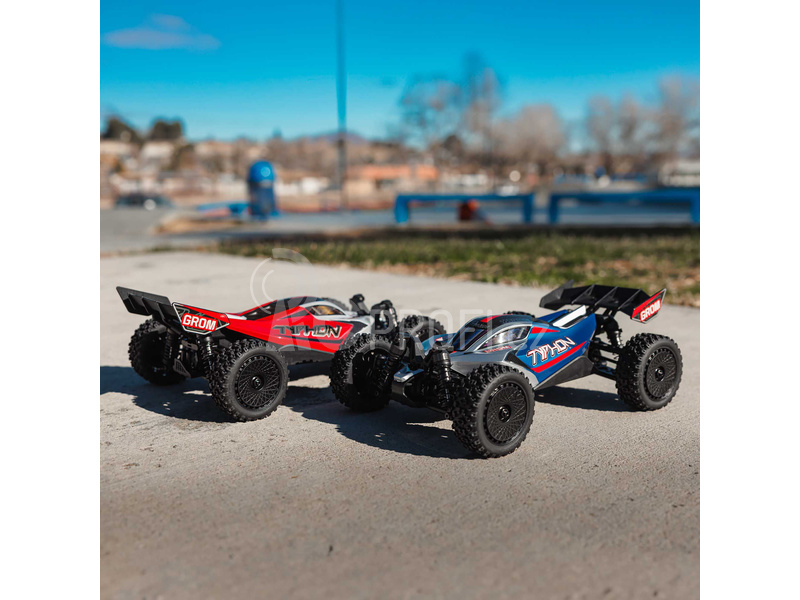 RC auto Arrma Typhon Grom 1:18 4WD Smart RTR, modrá