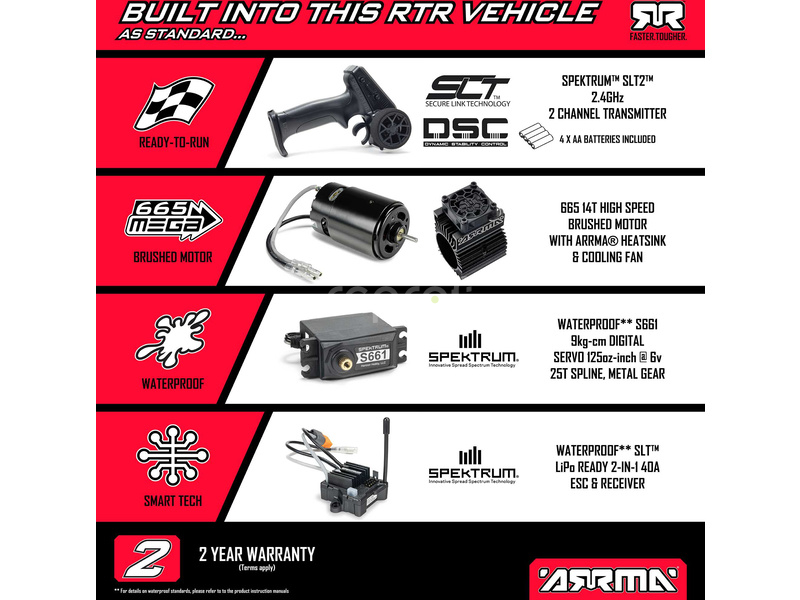 RC auto Arrma Typhon Mega 665 1:8 4WD RTR, modrá
