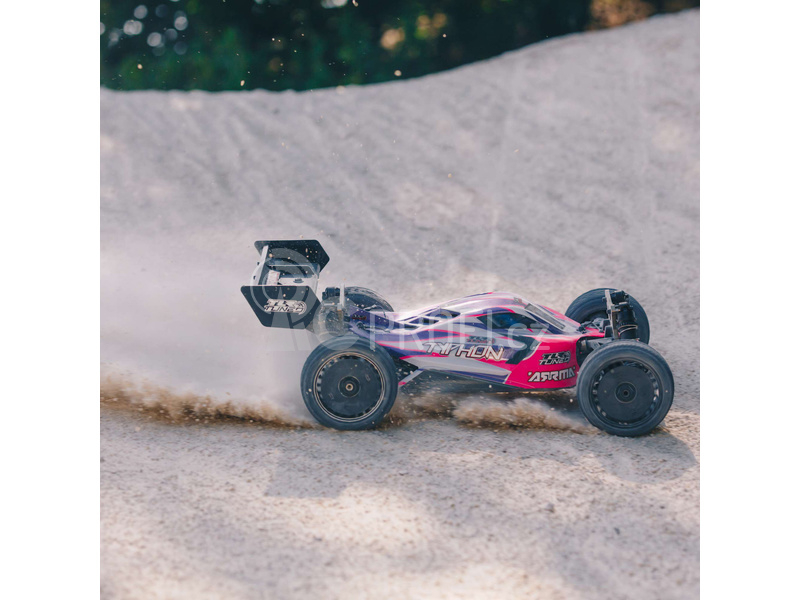 RC auto Arrma Typhon TLR Tuned 1:8 4WD Roller Buggy, růžová/fialová