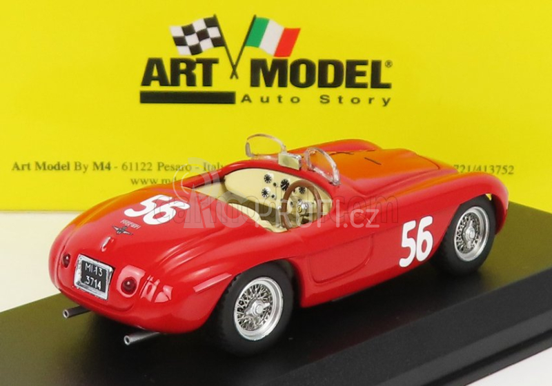 Art-model Ferrari 166mm Barchetta Spider N 56 1:43, červená