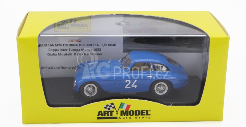 Art-model Ferrari 195s 2.3l V12 Touring Berlinetta N 24 1:43, modrá