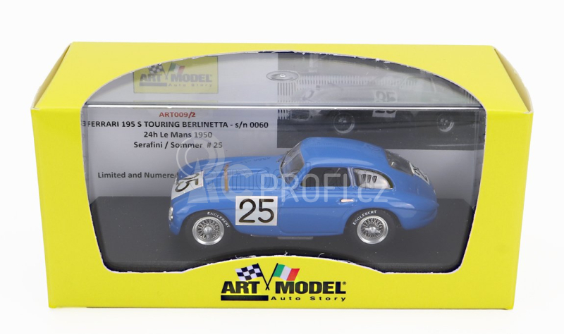 Art-model Ferrari 195s 2.3l V12 Touring Berlinetta Team Luigi Chinetti N 25 1:43, modrá