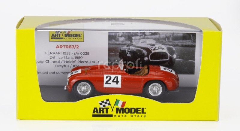 Art-model Ferrari 195s Spider 2.3l V12 Team Luigi Chinetti N 24 24h Le Mans 1950 Luigi Chinetti - Pierre Louis Dreyfus 1:43 Red