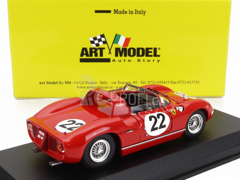 Art-model Ferrari 250p Spider 3.0l V12 Team Sefac Ferrari Spa N 22 1:43, červená