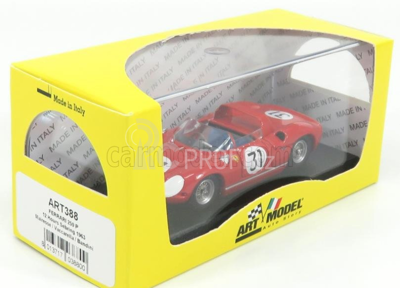 Art-model Ferrari 250p Spider Ch.0812 N 31 1:43, červená