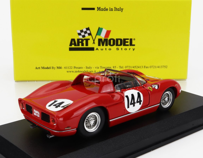Art-model Ferrari 275p Spider Ch.0820 N 144 Winner 1000km Nurburgring 1964 Ludovico Scarfiotti - Nino Vaccarella 1:43 Red