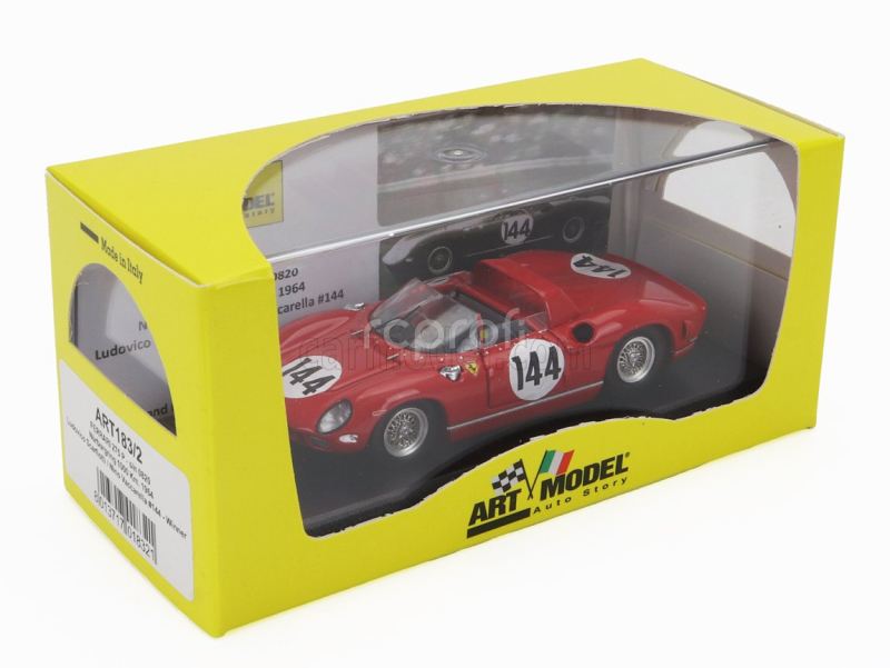 Art-model Ferrari 275p Spider Ch.0820 N 144 Winner 1000km Nurburgring 1964 Ludovico Scarfiotti - Nino Vaccarella 1:43 Red
