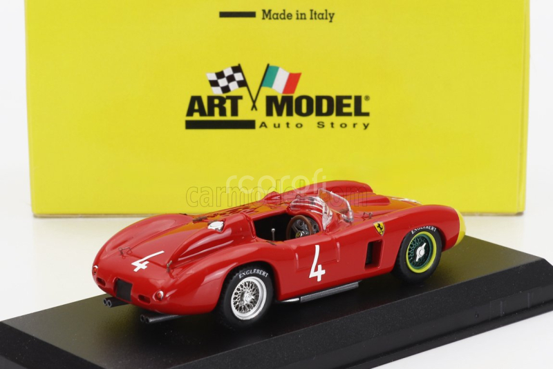 Art-model Ferrari 290mm Spider S/n0626 N 4 Rouen Gp 1956 Alfonso De Portago 1:43 Červená Žlutá