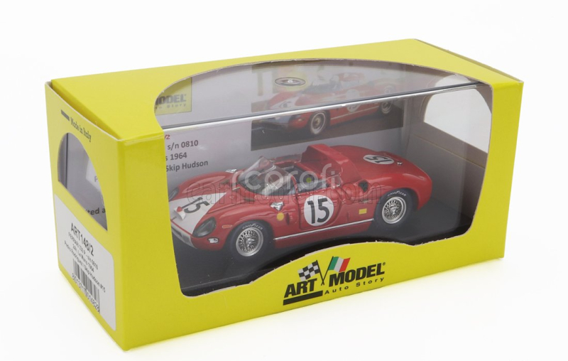 Art-model Ferrari 330p Spider 4.0l V12 Team N.a.r.t. N 15 24h Le Mans 1964 Pedro Rodriguez - Skip Hudson 1:43 Červená Bílá