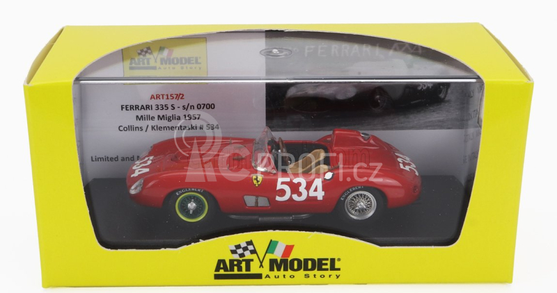 Art-model Ferrari 335s Spider Team Scuderia Ferrari N 534 1:43, červená