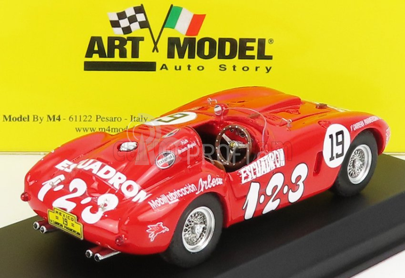 Art-model Ferrari 375 Plus Spider Team Escuadron 1.2.3 N 19 1:43, červená