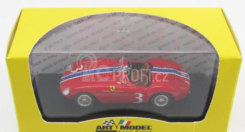 Art-model Ferrari 500 Mondial Spider Ch.0448 N 3 Palm Springs 1955 B.kessier 1:43 Červená Žlutá