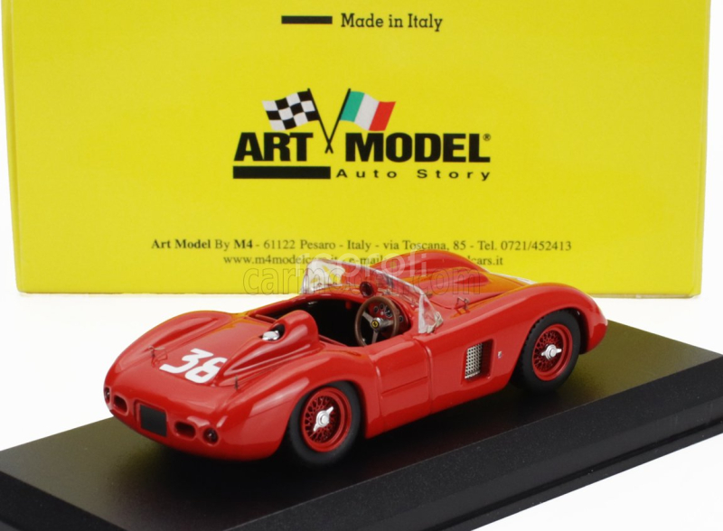 Art-model Ferrari 500tr Spider S/n.0640 N 38 2nd Circuito Del Posillipo Napoli Gp 1957 Renato Boffa 1:43 Red