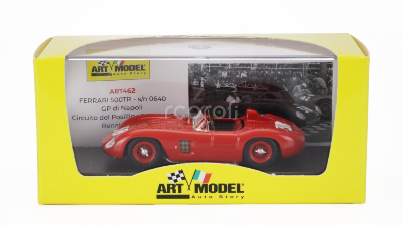 Art-model Ferrari 500tr Spider S/n.0640 N 38 2nd Circuito Del Posillipo Napoli Gp 1957 Renato Boffa 1:43 Red