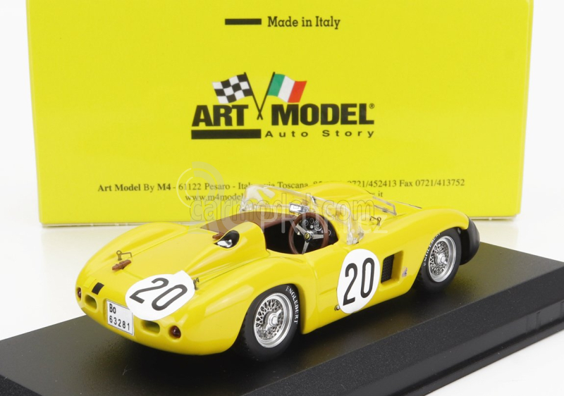 Art-model Ferrari 500tr Spider Team Equipe Natione Belge N 20 1:43, žlutá