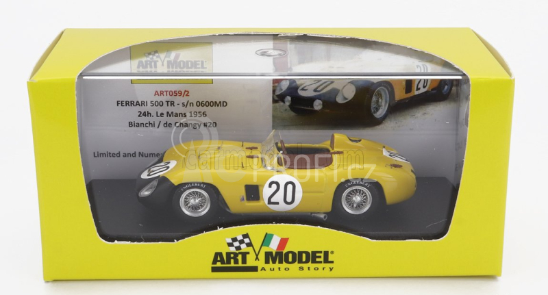 Art-model Ferrari 500tr Spider Team Equipe Natione Belge N 20 1:43, žlutá